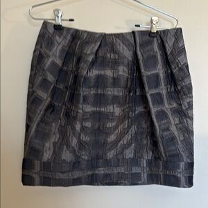 Rare! Issey Miyake Elegant Silver gray Patterned Skirt